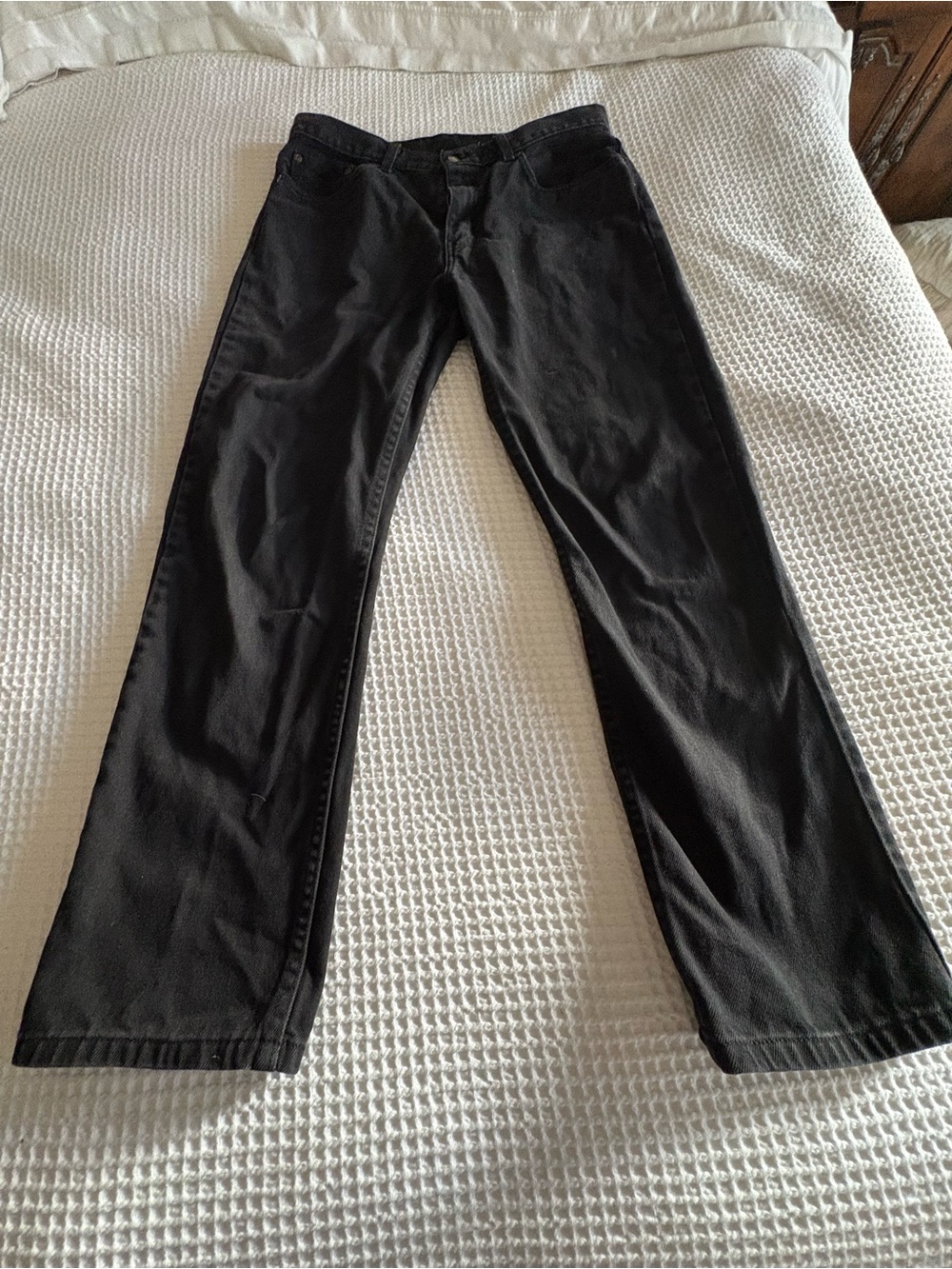 George Men's Black Straight Jeans